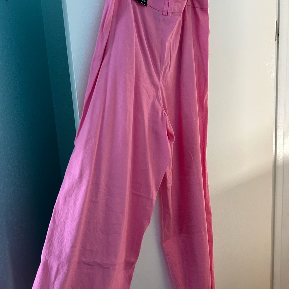 Pink Wide-Leg Pants